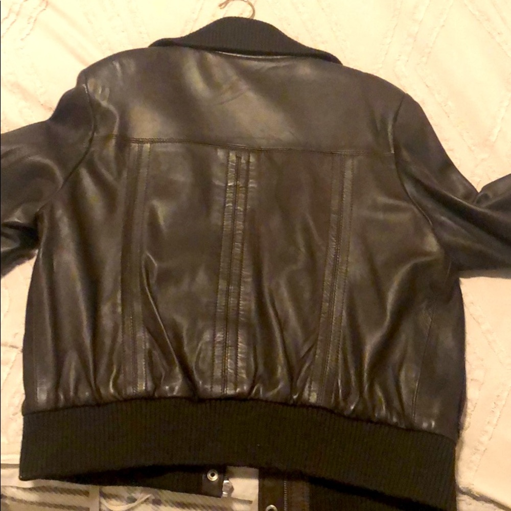 Leather biker jacket - Picture 4 of 8